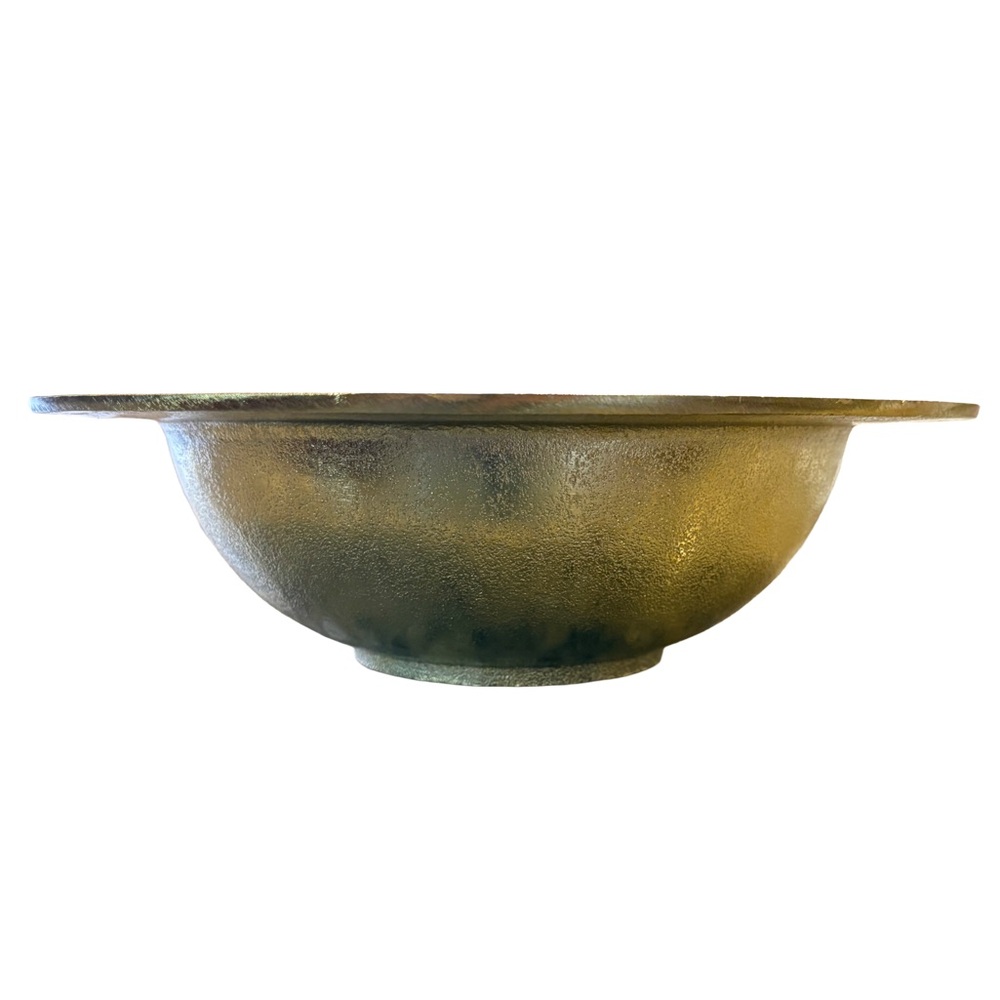 HANDCRAFTED NWT aluminum decorative bowl -gold